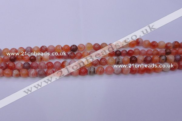 CBC401 15.5 inches 6mm A grade round orange chalcedony beads