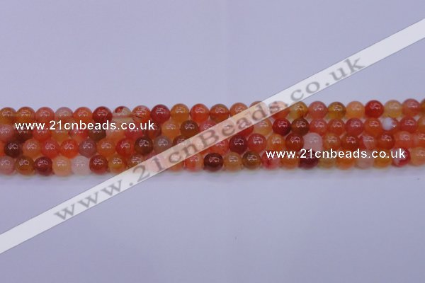 CBC411 15.5 inches 6mm AA grade round orange chalcedony beads