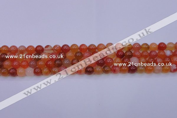 CBC412 15.5 inches 8mm AA grade round orange chalcedony beads