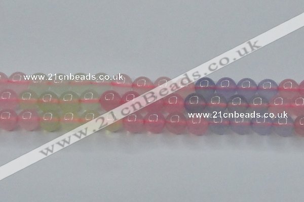 CBC422 15.5 inches 8mm round mixed chalcedony beads wholesale