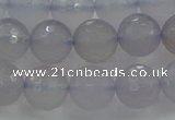 CBC438 15.5 inches 12mm faceted round purple chalcedony beads