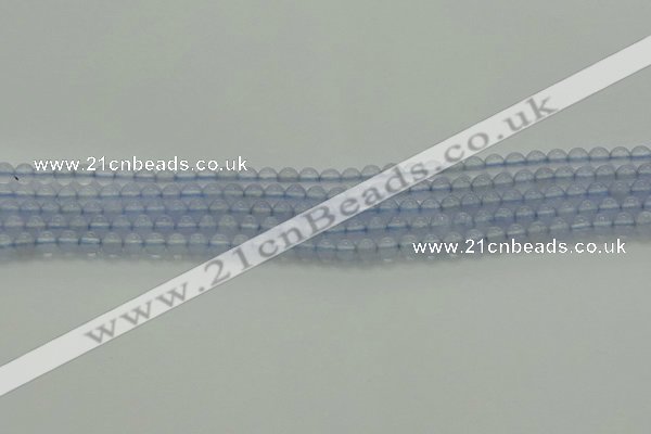 CBC450 15.5 inches 4mm round blue chalcedony beads wholesale