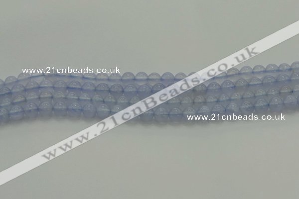 CBC451 15.5 inches 6mm round blue chalcedony beads wholesale