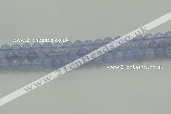 CBC452 15.5 inches 8mm round blue chalcedony beads wholesale