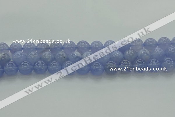 CBC454 15.5 inches 12mm round blue chalcedony beads wholesale