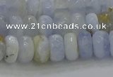 CBC465 15.5 inches 5*8mm faceted rondelle blue chalcedony beads