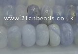 CBC466 15.5 inches 6*10mm faceted rondelle blue chalcedony beads