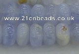 CBC472 15.5 inches 6*10mm rondelle blue chalcedony beads