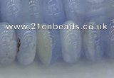 CBC474 15.5 inches 8*14mm rondelle blue chalcedony beads