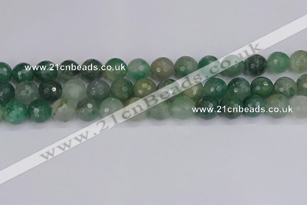 CBC704 15.5 inches 12mm faceted round African green chalcedony beads