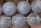 CBC713 15.5 inches 10mm round blue chalcedony beads wholesale