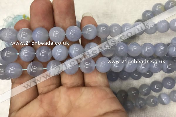 CBC713 15.5 inches 10mm round blue chalcedony beads wholesale