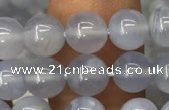 CBC719 15.5 inches 6mm round blue chalcedony gemstone beads