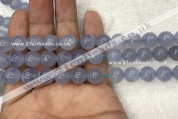 CBC721 15.5 inches 10mm round blue chalcedony gemstone beads