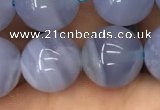 CBC723 15.5 inches 12mm round blue chalcedony gemstone beads