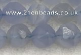 CBC741 15.5 inches 8mm faceted nuggets blue chalcedony beads