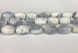 CBC781 15.5 inches 18*25mm rice blue chalcedony beads