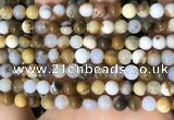 CBC801 15.5 inches 6mm round natural polka dot chalcedony beads