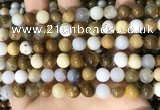 CBC802 15.5 inches 8mm round natural polka dot chalcedony beads