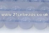 CBC817 15.5 inches 8mm round blue chalcedony gemstone beads