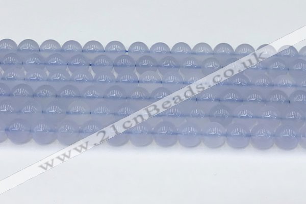 CBC817 15.5 inches 8mm round blue chalcedony gemstone beads