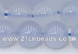 CBC818 15.5 inches 10mm round blue chalcedony gemstone beads