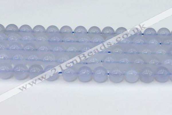 CBC818 15.5 inches 10mm round blue chalcedony gemstone beads