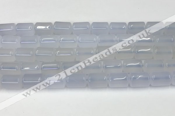 CBC831 15.5 inches 10*14mm tube blue chalcedony gemstone beads