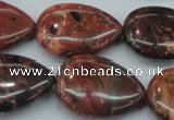 CBD03 15.5 inches 22*30mm flat teardrop brecciated jasper gemstone beads
