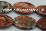 CBD04 15.5 inches 22*30mm oval brecciated jasper gemstone beads