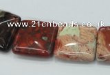 CBD08 15.5 inches 20*20mm square brecciated jasper gemstone beads