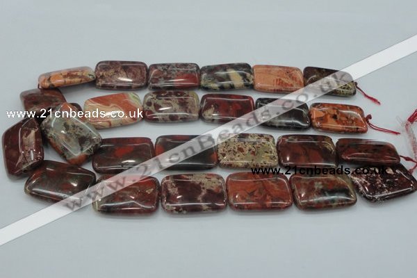 CBD09 15.5 inches 22*30mm rectangle brecciated jasper gemstone beads