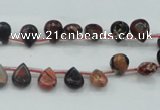 CBD15 6*8mm top-drilled teardrop brecciated jasper gemstone beads