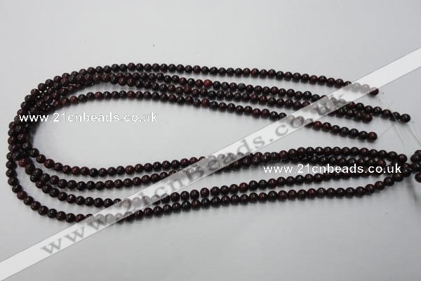 CBD150 15.5 inches 4mm round Chinese brecciated jasper beads