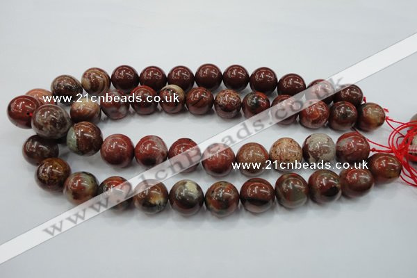 CBD24 15.5 inches 17mm round brecciated jasper gemstone beads