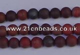 CBD360 15.5 inches 4mm round matte poppy jasper beads wholesale