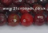 CBD379 15.5 inches 12mm faceted round poppy jasper beads