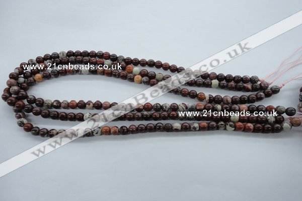 CBD60 15.5 inches 6mm round brecciated jasper gemstone beads