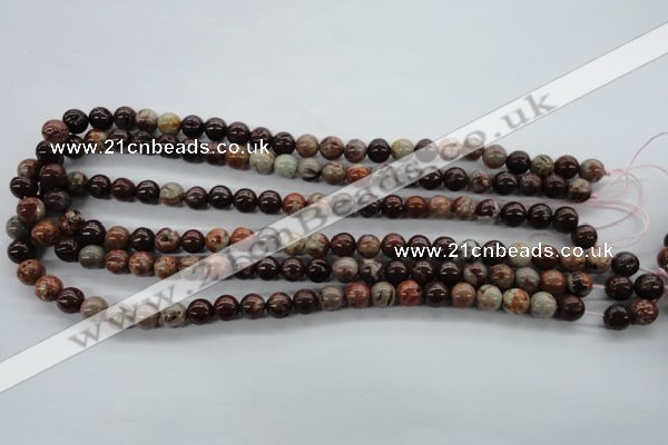 CBD61 15.5 inches 8mm round brecciated jasper gemstone beads