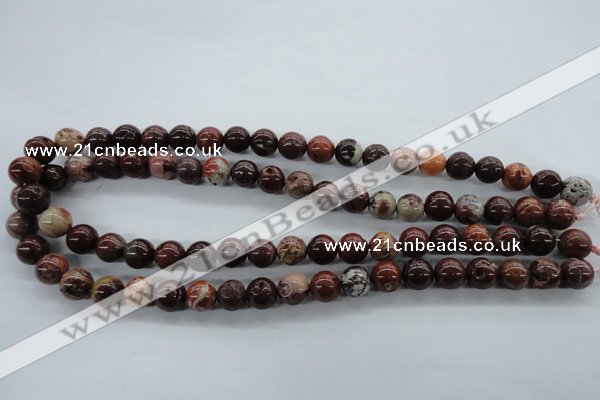 CBD62 15.5 inches 10mm round brecciated jasper gemstone beads