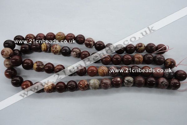 CBD63 15.5 inches 12mm round brecciated jasper gemstone beads