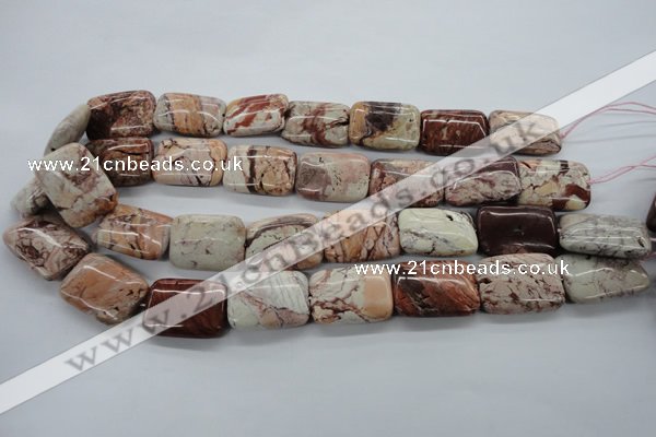 CBD79 15.5 inches 18*25mm rectangle brecciated jasper gemstone beads