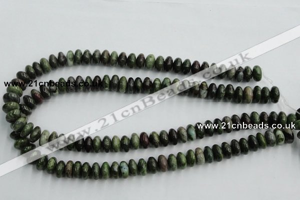 CBG05 15.5 inches 6*12mm rondelle bronze green gemstone beads