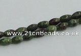 CBG06 15.5 inches 4*6mm rice bronze green gemstone beads wholesale