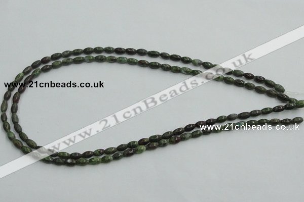 CBG06 15.5 inches 4*6mm rice bronze green gemstone beads wholesale