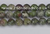 CBG100 15.5 inches 4mm faceted round bronze green gemstone beads