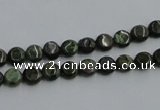 CBG11 15.5 inches 6mm flat round bronze green gemstone beads