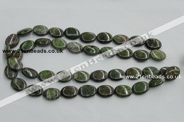 CBG15 15.5 inches 15*20mm oval bronze green gemstone beads wholesale