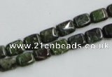 CBG19 15.5 inches 6*8mm rectangle bronze green gemstone beads