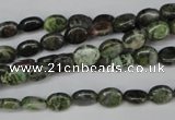 CBG26 15.5 inches 6*7mm oval bronze green gemstone beads